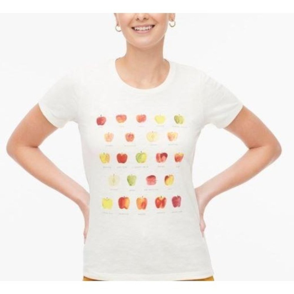 J. Crew Collector Tee Apple Variety Size Small